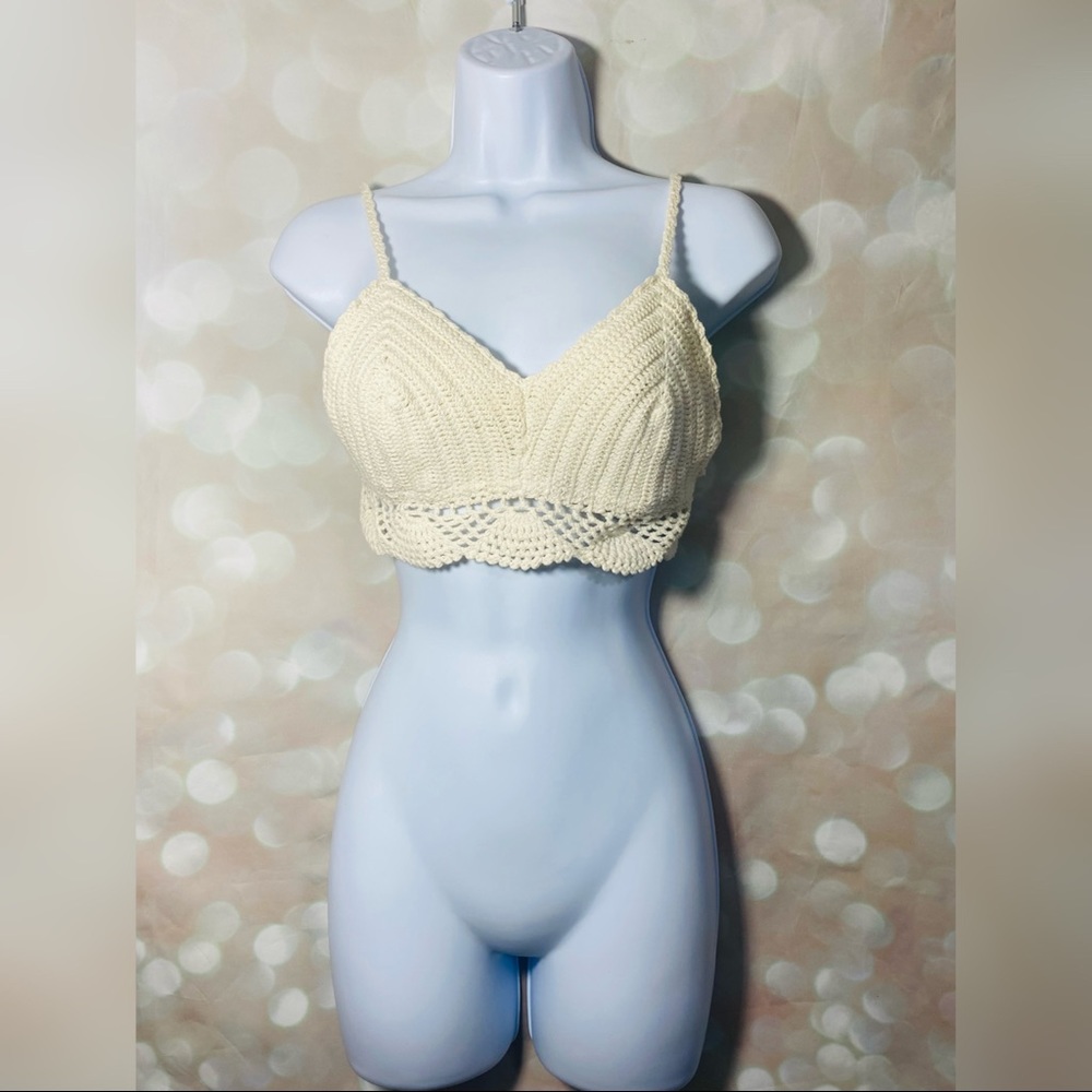 Crochet crop top tank top